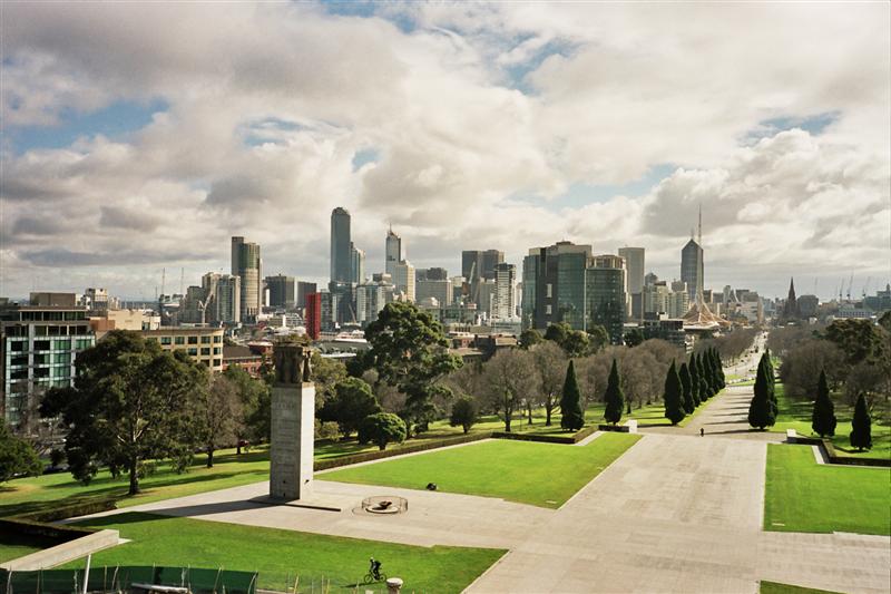 Skyline desde Shrine of Remembrance