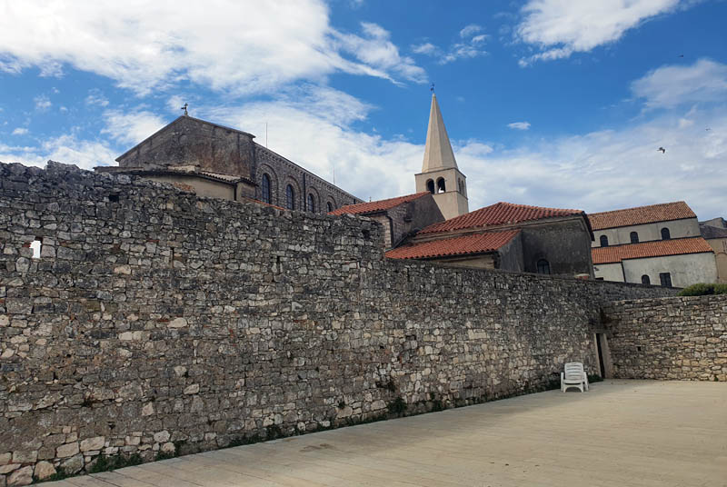 Porec - City wall and Euphrasian Basilica
