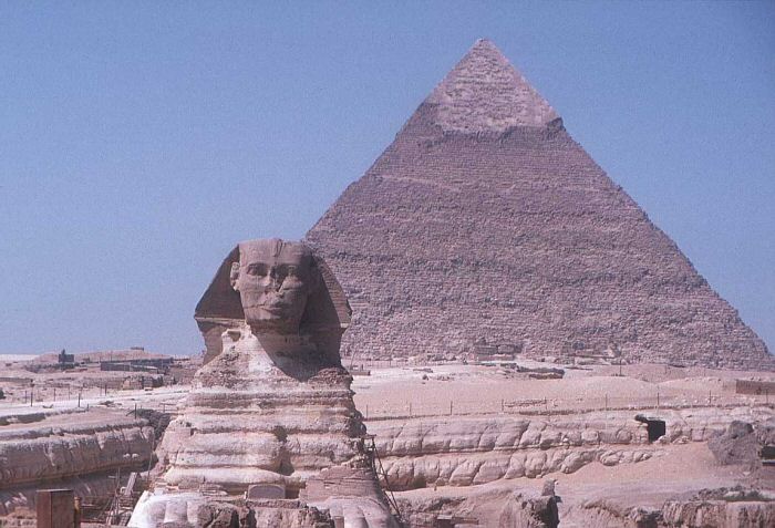 Giza - Pyramid of Chefren and Sphinx