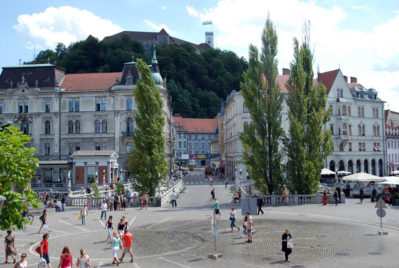 Ljubliana - Prešernov trg/plaza Prešeren