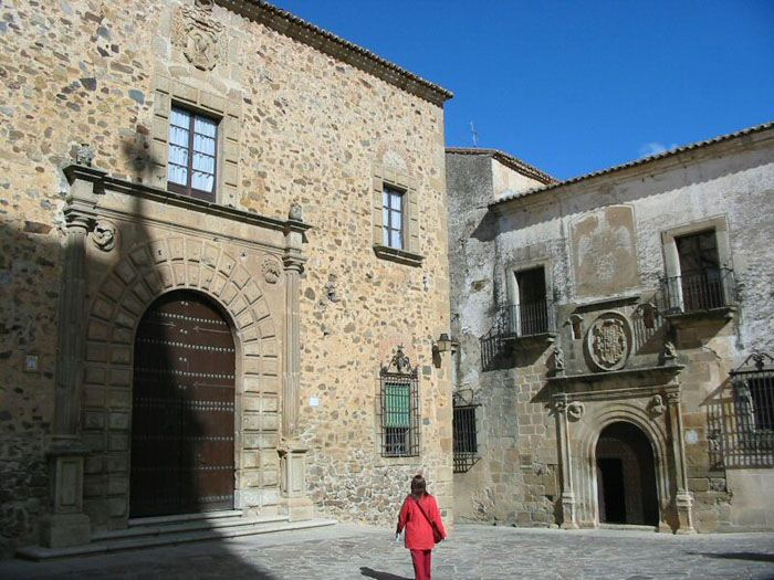 Caceres - Palacio episcopal and Casa de Mayoralgo