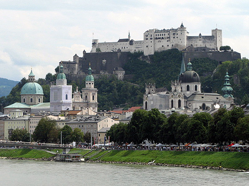 Salzburg - Cathedral and Hohensalzburg fortress