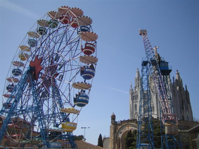Tibidabo - Sacred Heart and Amusement park