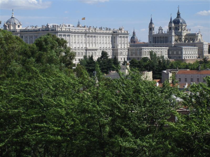 Royal palace and Almudena Cathedral