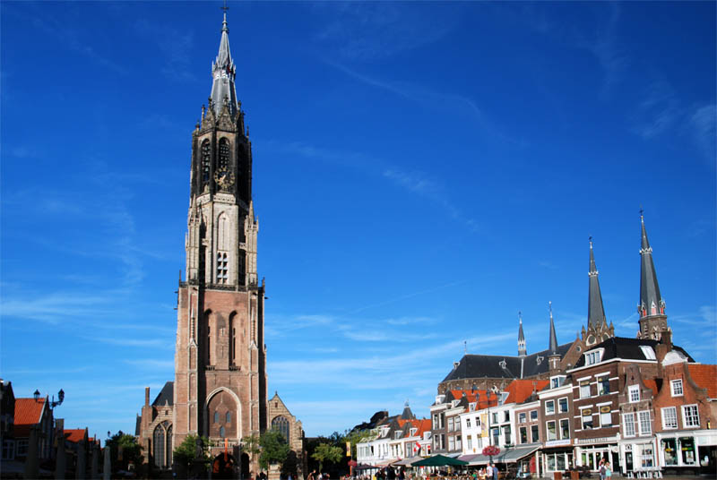 Delft - Markt square and Nieuwe Kerk (New Church)