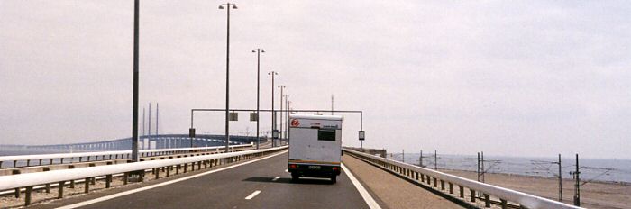 Oresund bridge between Copenhagen and Malmö