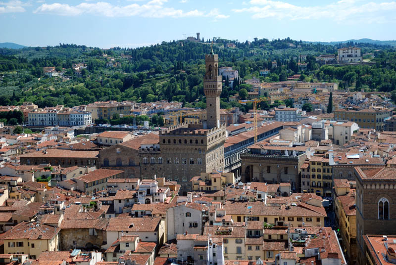 Florencia - Palazzo Vecchio desde el Campanile di Giotto